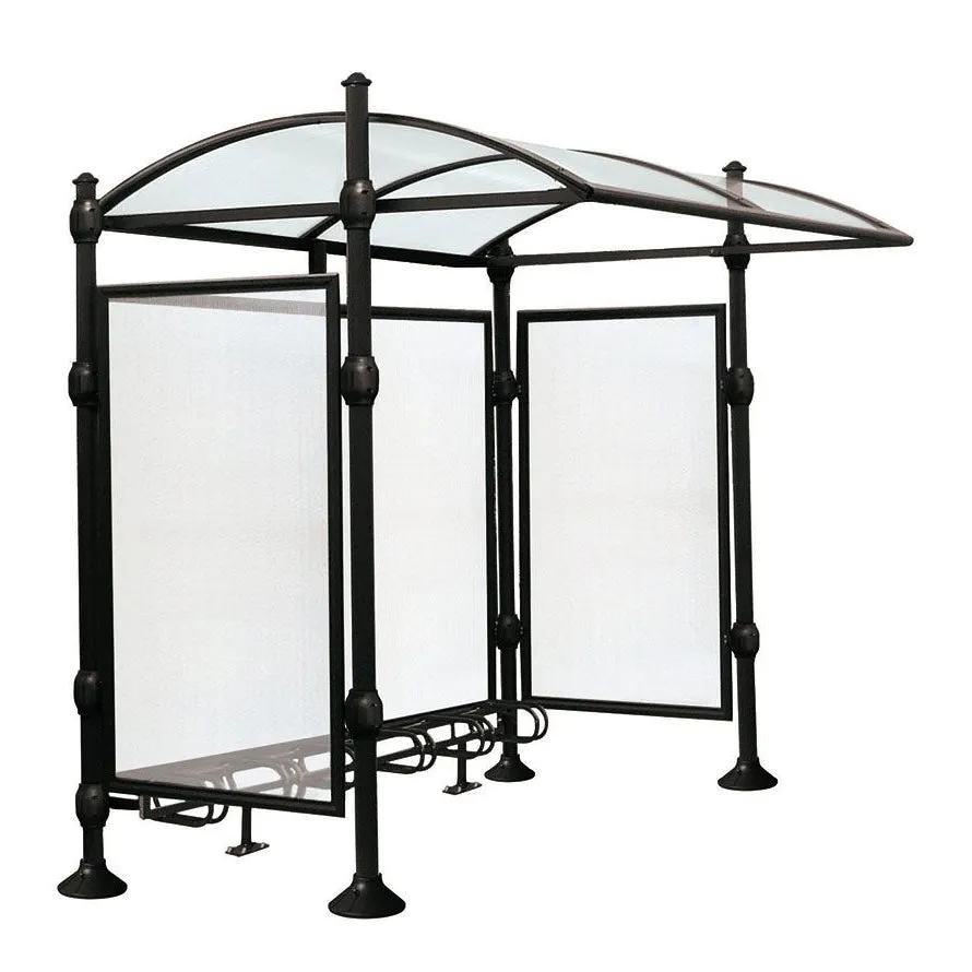 Procity Province Bike Shelter with Integrated Bike Rack  & Cladding