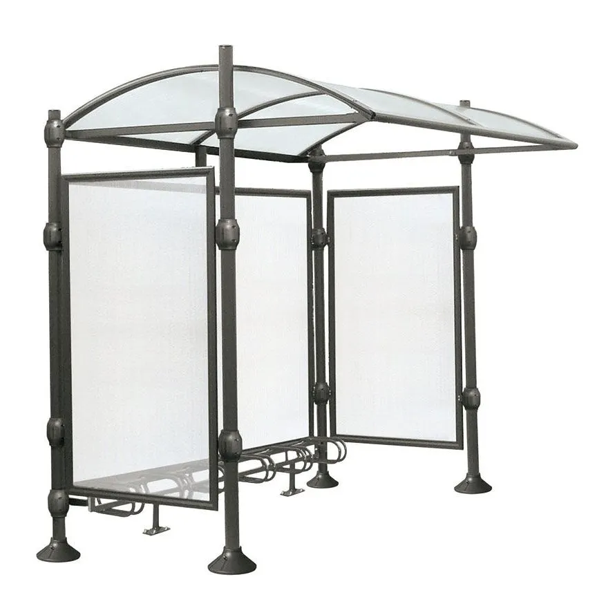 Procity Province Bike Shelter with Integrated Bike Rack  & Cladding