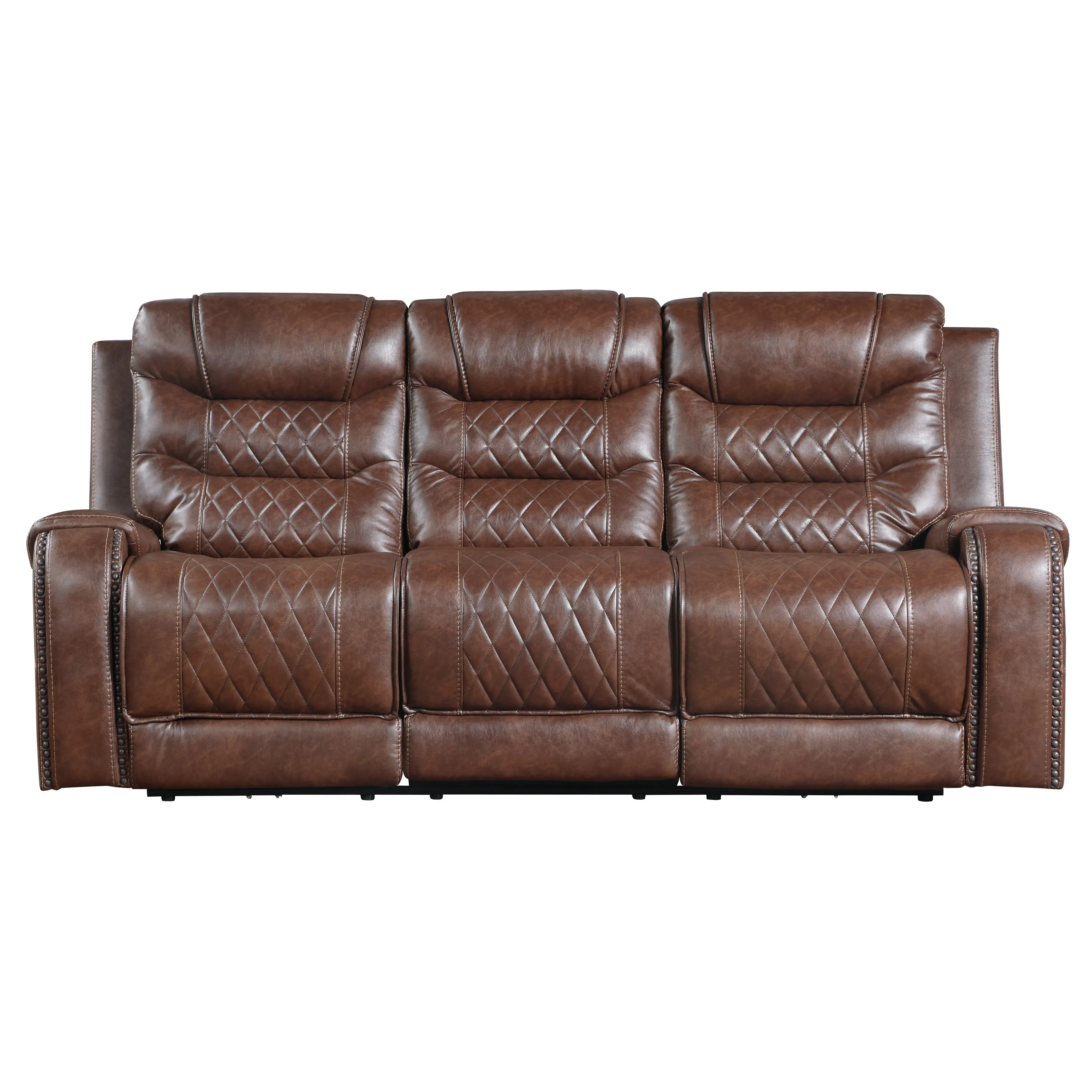 Putnam 2pc Set: Sofa, Love (Power) in Brown - 9405BR*2PW
