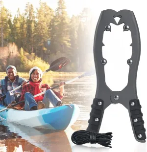 Qidoe Canoe Anchor Gripper, Kayak Anchor Grip with 16.5ft Paracord and Snap Hook Boat Gripper Brush Clamp Anchor with Teeth to Anchor Float, Canoe, Boat for Fishing Boating Camping Kayaking