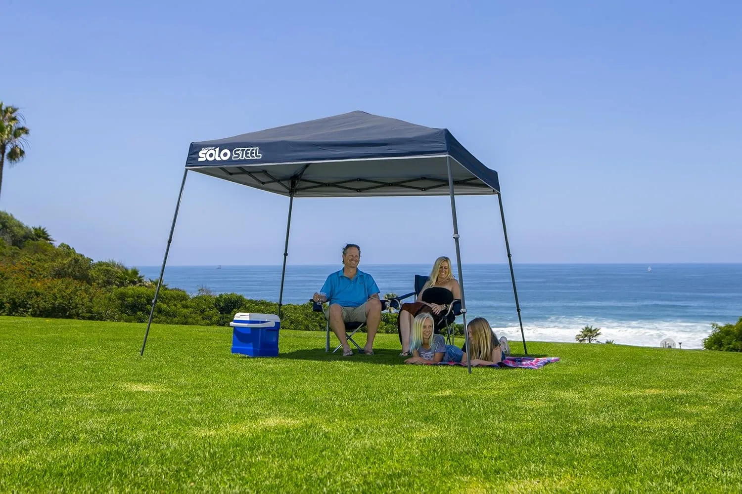 Quik Shade Solo Steel 64 10'x10' Instant Canopy, midnight blue, 164184