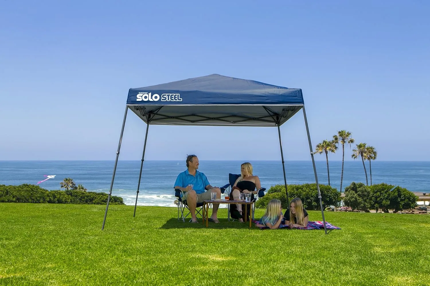Quik Shade Solo Steel 64 10'x10' Instant Canopy, midnight blue, 164184