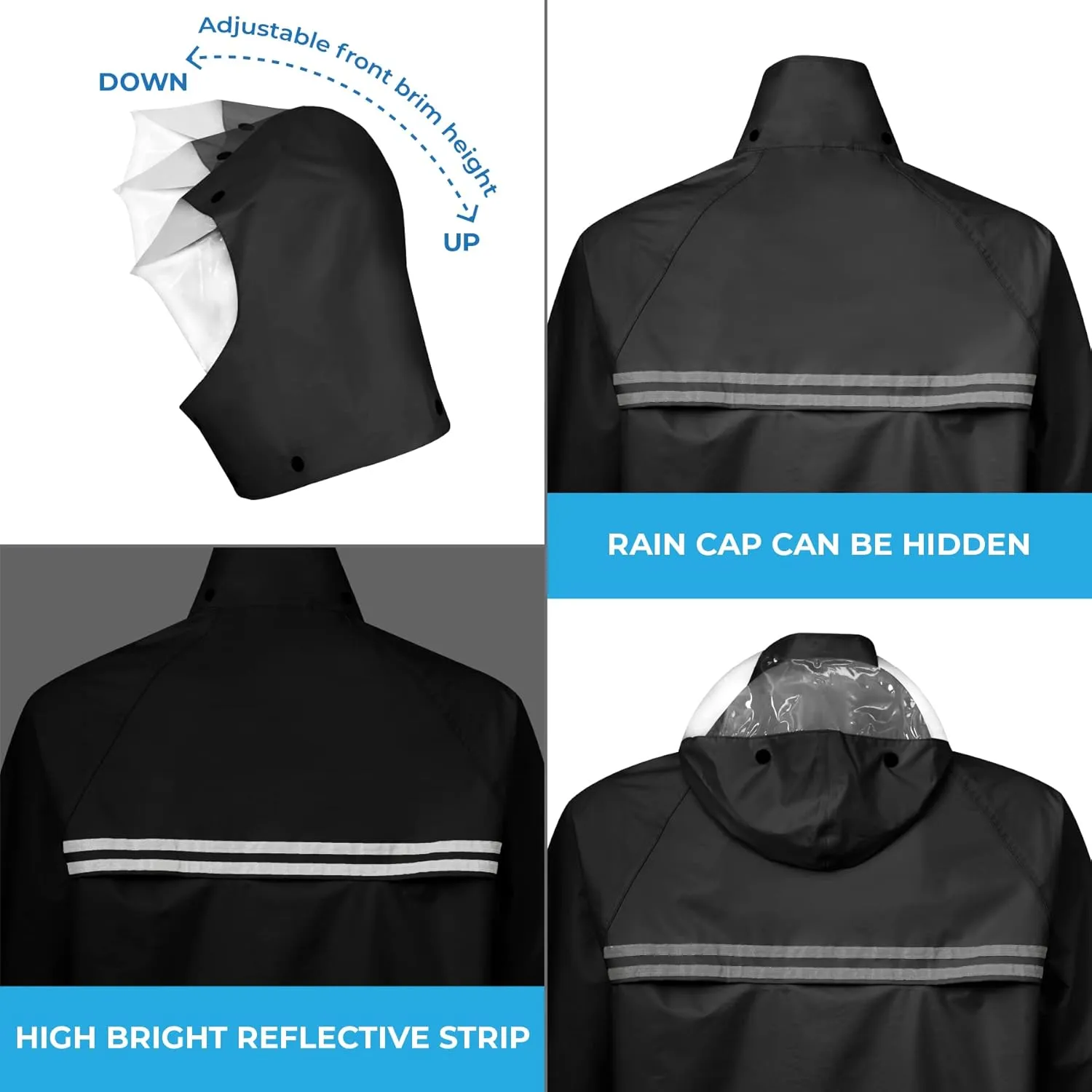 RANDO Rain Suits For Women Waterproof With Hood | Motorcycle Rain Gear | Heavy Duty Raincoat