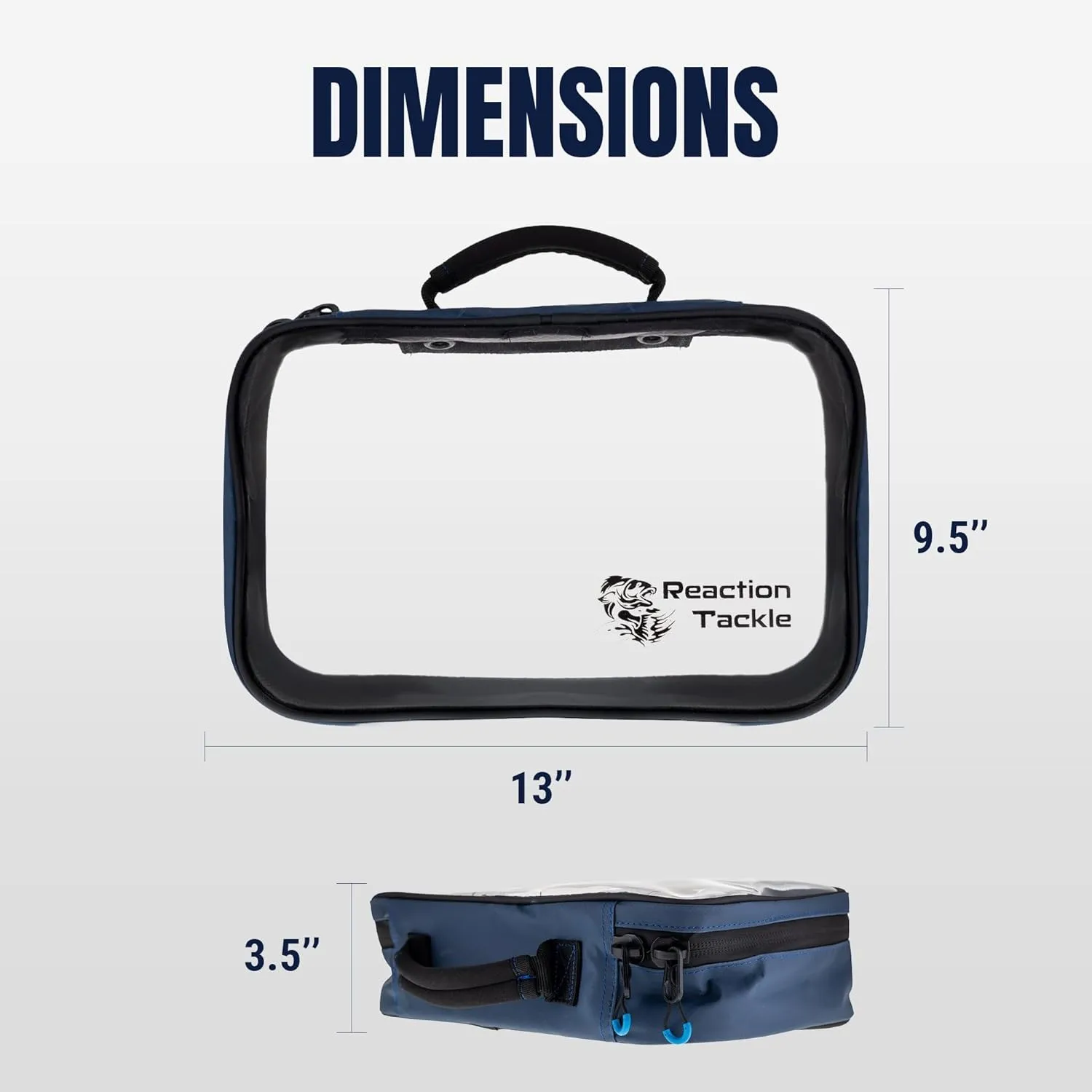 Reaction Tackle Deluxe Bait Binder – Water-Resistant Soft Plastic Bait Storage Bag, Saltwater & Freshwater Fishing Tackle Organizer, Lure Bag for Bass, Kayak, and Boat Fishing