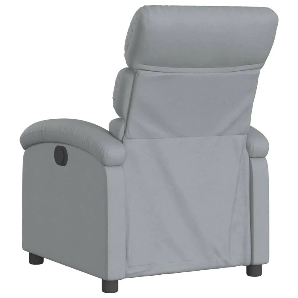 Recliner Chair Light Gray Fabric