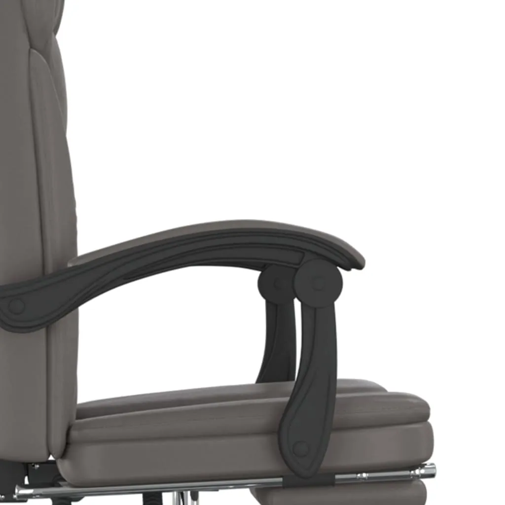 Reclining Office Chair Black Faux Leather