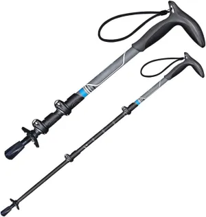 Release Crutch Carbon Fiber Trekking Pole Lock T Handle Ultra Light Folding Travel Trekking Pole Outdoor Hiking P9