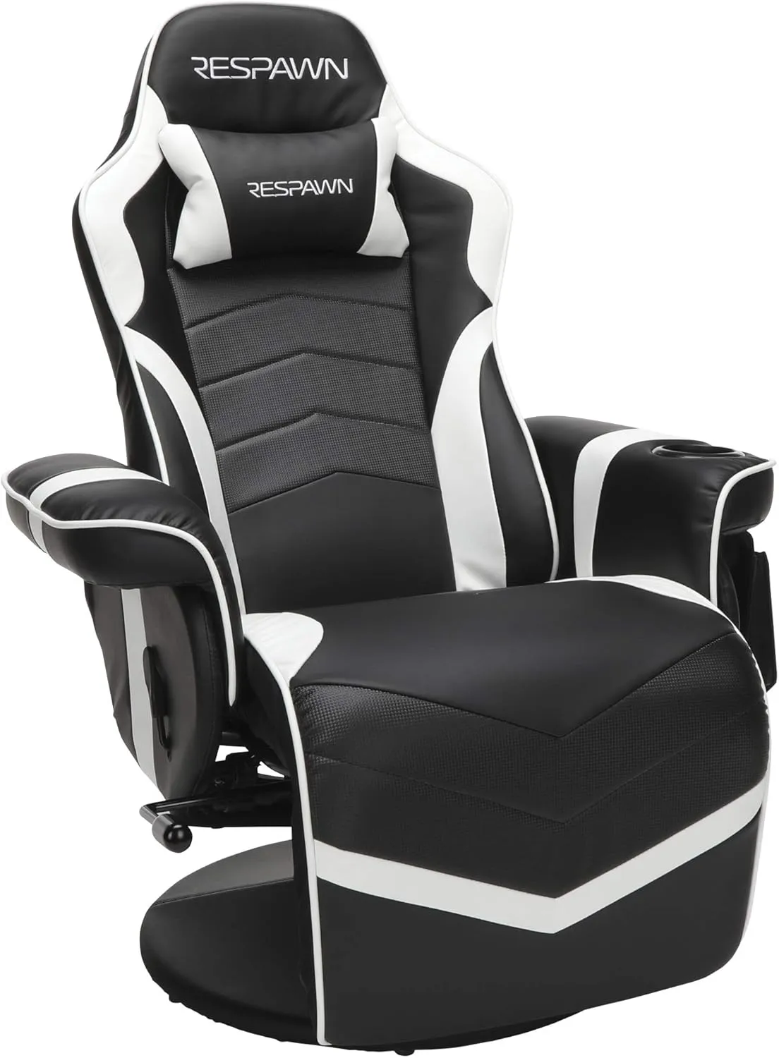 RESPAWN 900 Racing Style Gaming Recliner, Reclining Gaming Chair, in White RSP 900 WHT