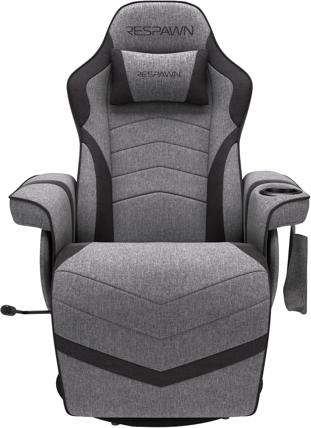Respawn 900- Video Games Console, Computer, Adjustable Leg Rest and Recline, with Cupholder, Reclining Gaming Chair with Footrest - Gray Fabric
