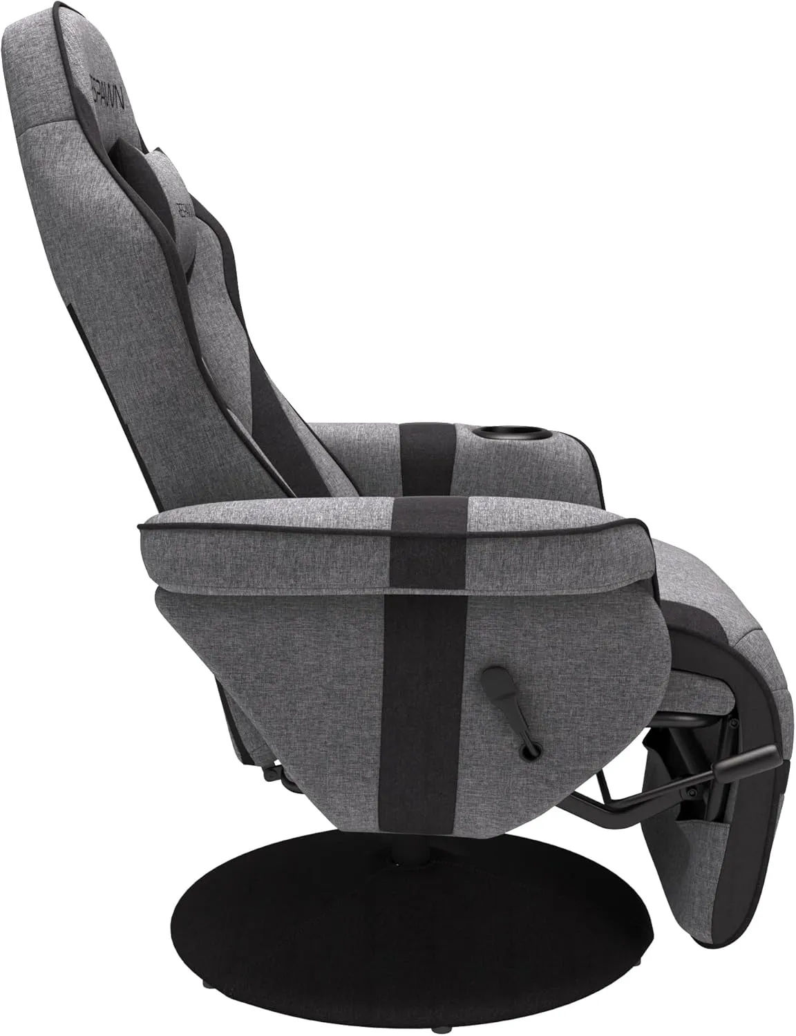 Respawn 900- Video Games Console, Computer, Adjustable Leg Rest and Recline, with Cupholder, Reclining Gaming Chair with Footrest - Gray Fabric
