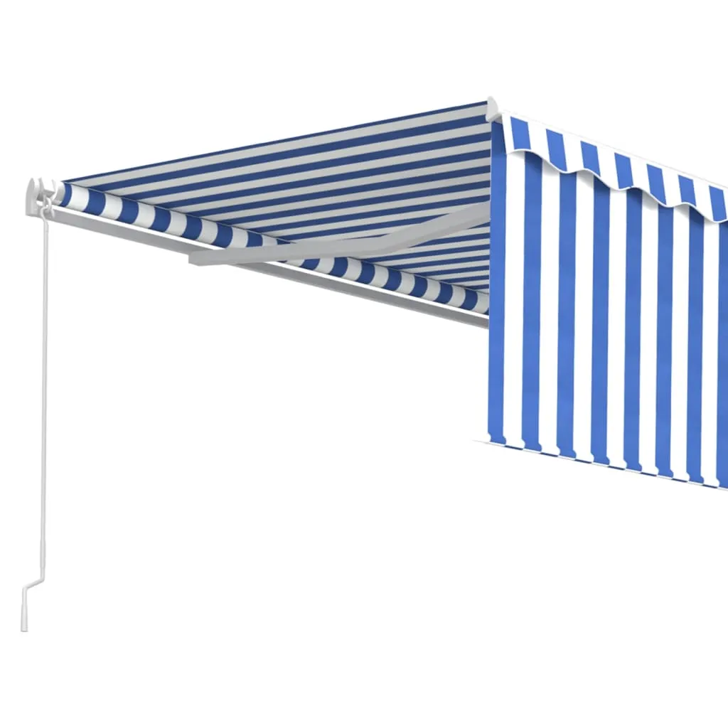 Retractable Patio Awning with Hand Crank and Valance Sunshade Shelter