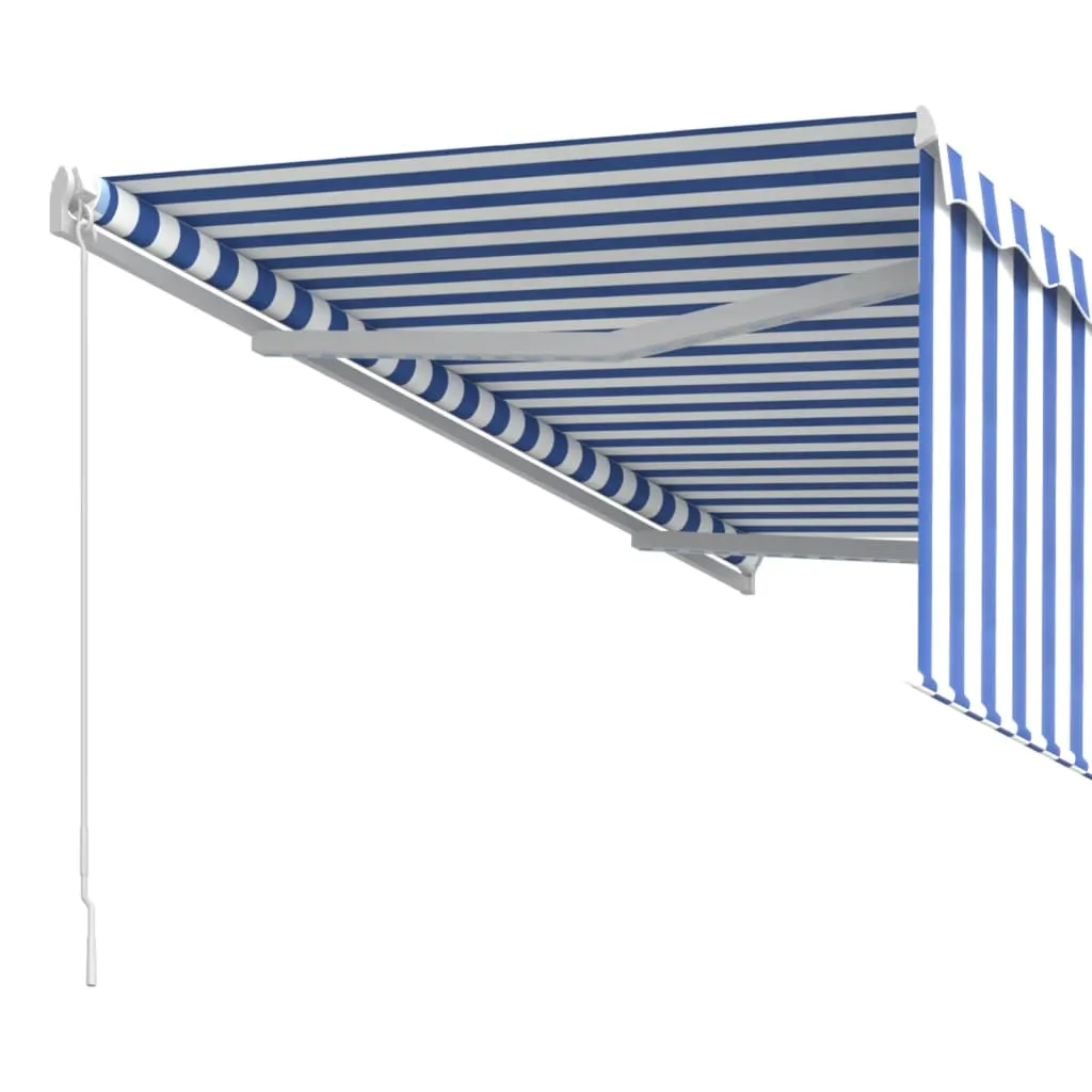 Retractable Patio Awning with Hand Crank and Valance Sunshade Shelter
