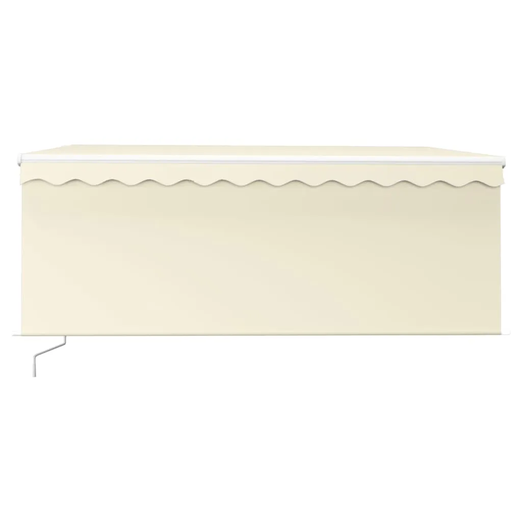 Retractable Patio Awning with Hand Crank and Valance Sunshade Shelter