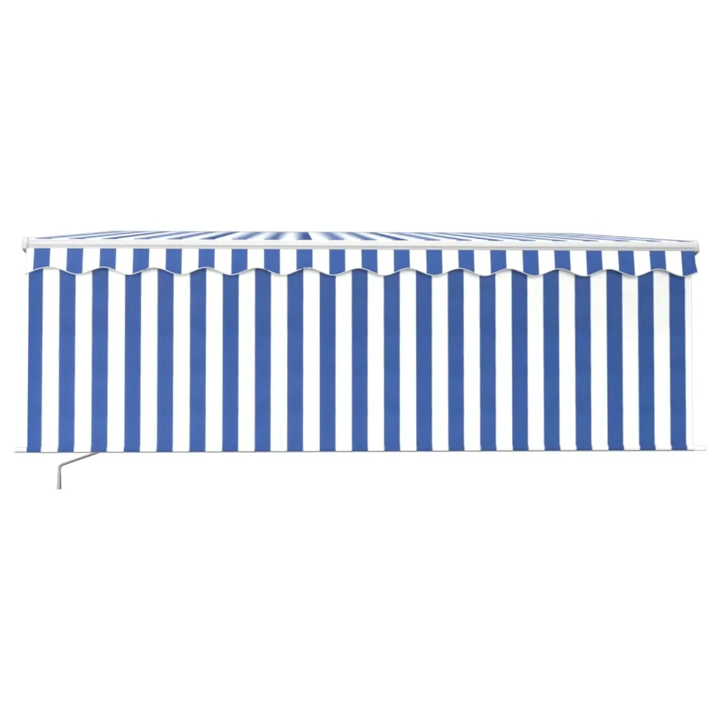 Retractable Patio Awning with Hand Crank and Valance Sunshade Shelter