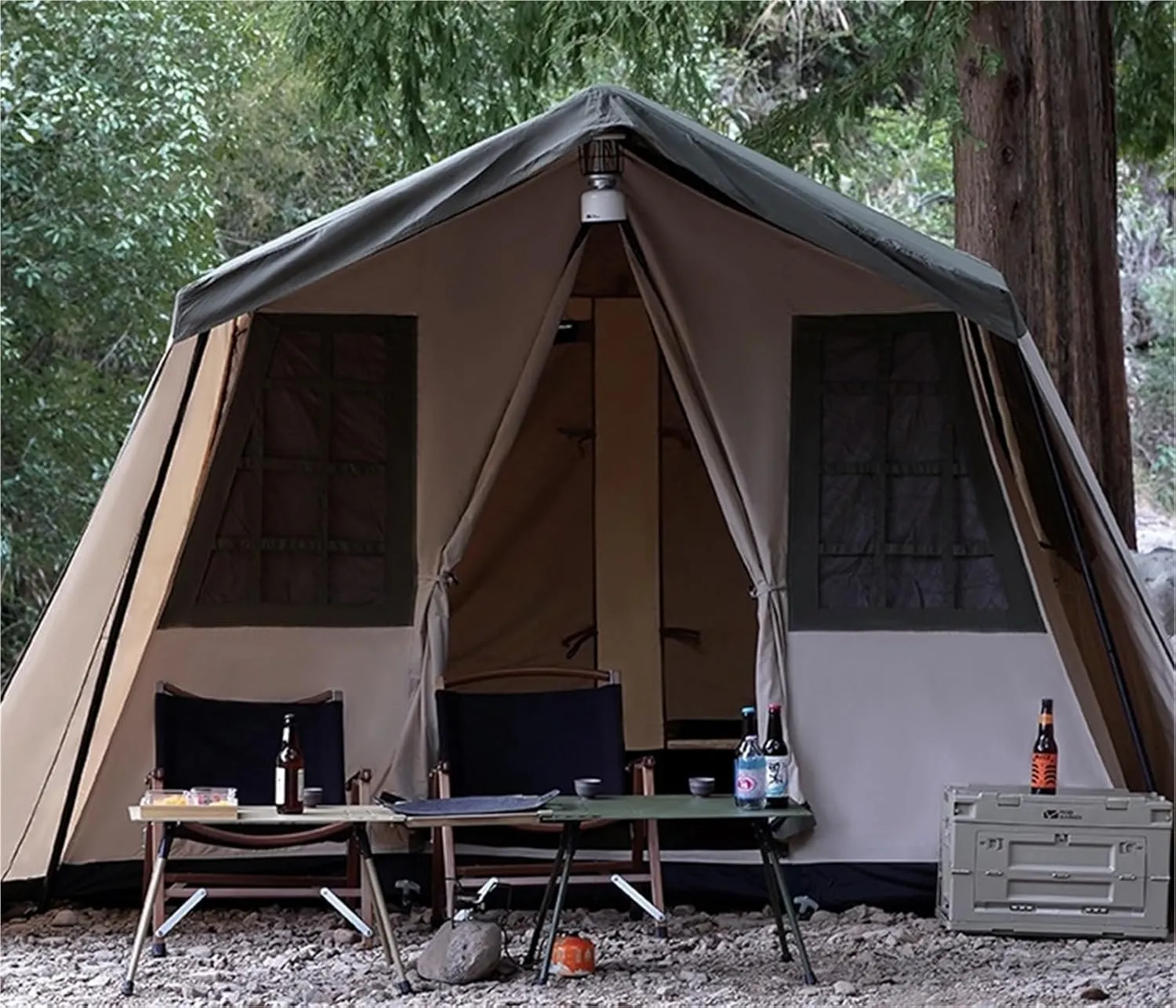 Ridge Tent Outdoor Camping Camping One Room One Living Room Rainproof Windproof Family Double Layer Tent