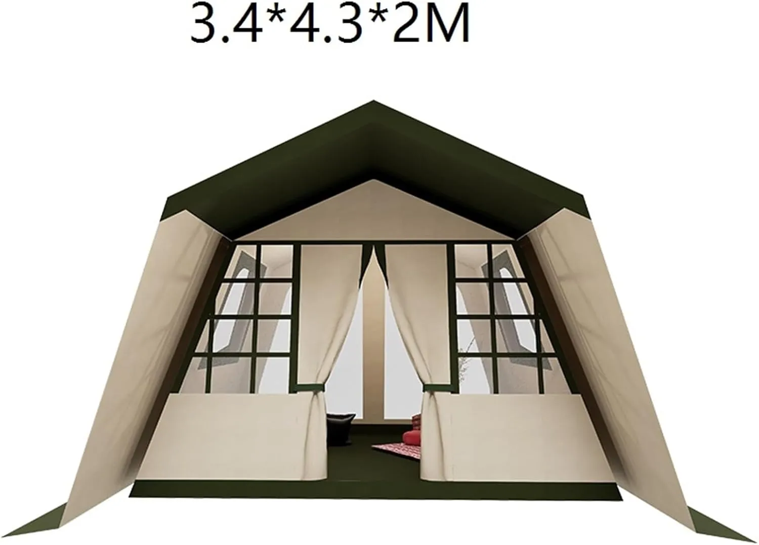 Ridge Tent Outdoor Camping Camping One Room One Living Room Rainproof Windproof Family Double Layer Tent