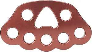 Rigging Plate, 8 Holes Aluminum Mg Alloy Hot Forged Outdoor Claw Rigging Plate Rock Climbing Multi Anchor Point Connector Gear