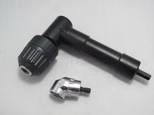 Right Angle Drill Attachment Keyless Chuck and Angle Screwdriver Attachment