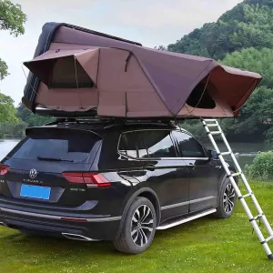 Roof Tent Outdoor Rollover Folding Automatic Quick Opening Rainproof Aluminum Alloy Self-Driving Car Tent