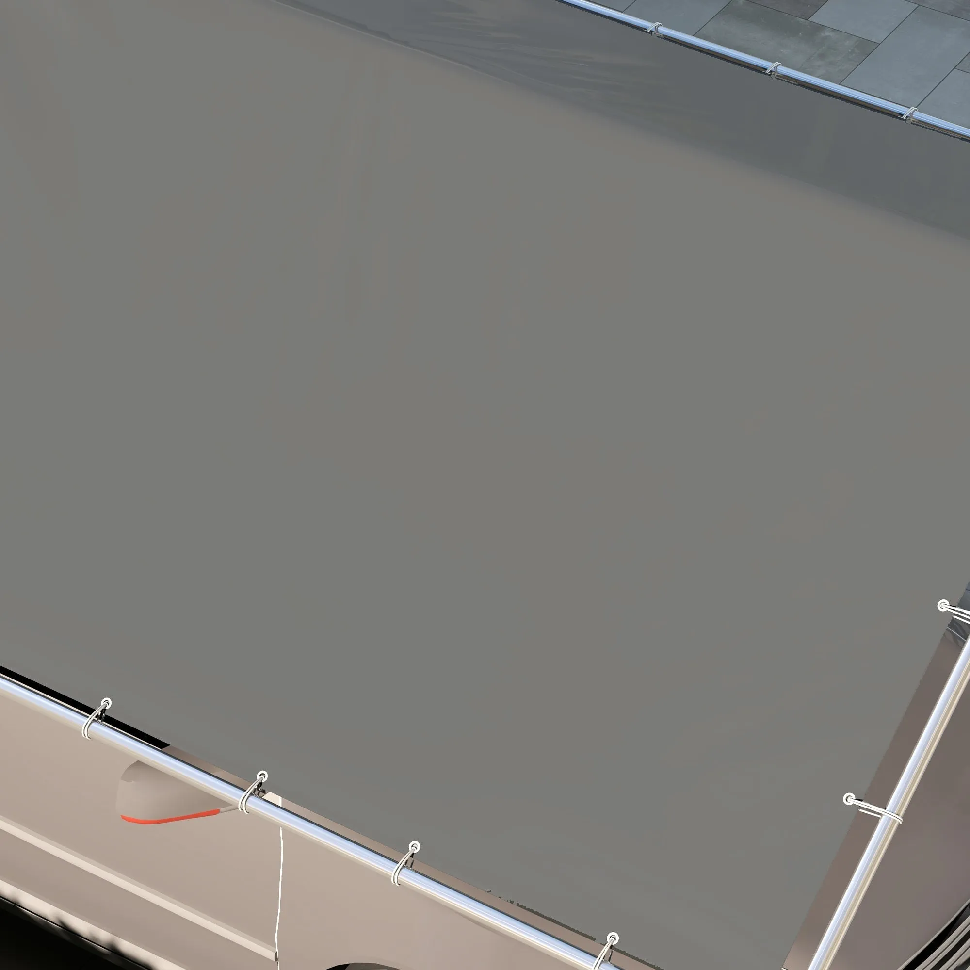Rootz Car Shelter Replacement Tarpaulin - Cover - Polyethylene Sheet - UV Resistant - 586cm x 296cm - Includes 48 Bungee Balls