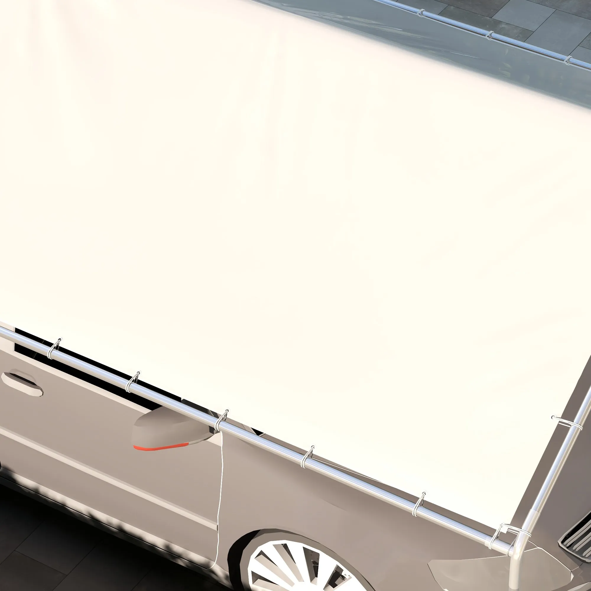 Rootz Replacement Tarpaulin - Canopy Cover - Car Shelter Cover - UV Resistant - 586L x 296W cm