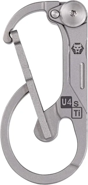 RovyVon U4 (G2) Titanium Carabiner Keychain Clip with Ruler - EDC and Outdoor Multi-Tool