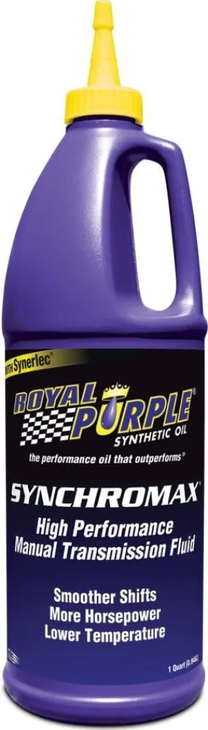 Royal Purple 12512 Synchromax High Performance Synthetic Manual Transmission Fluid - 1 qt. (Case of 12)