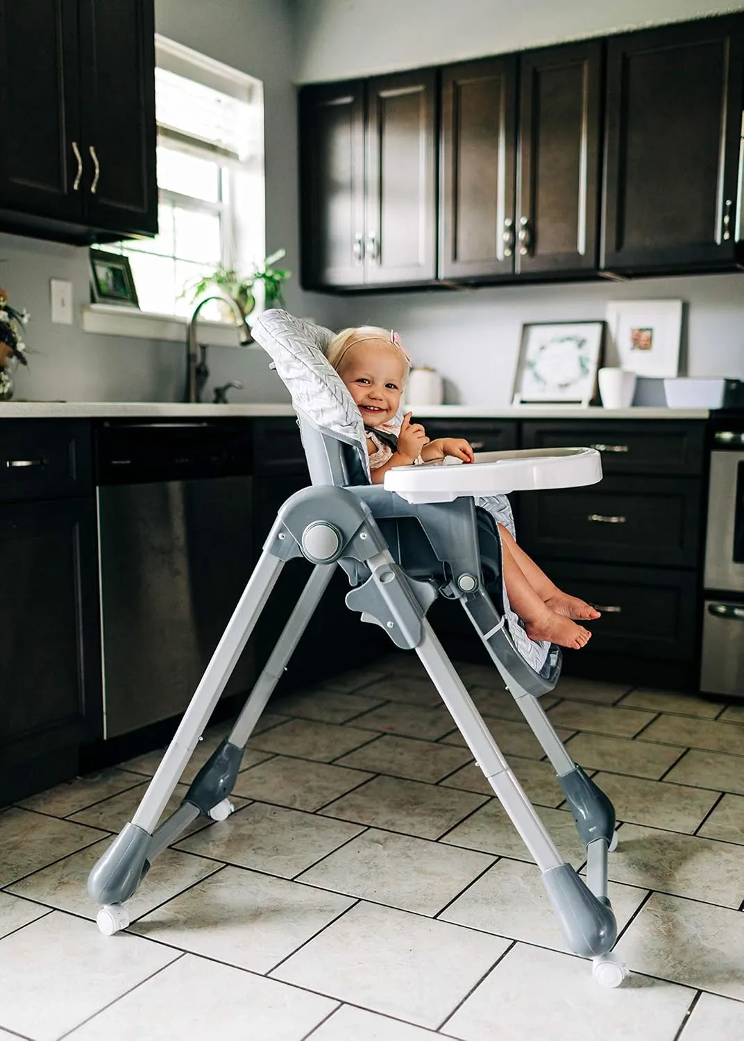 Safety 1st High Chairs for Babies and Toddlers, 3-In-1 Grow and Go with Tray and Adjustable Seat, Raindrop