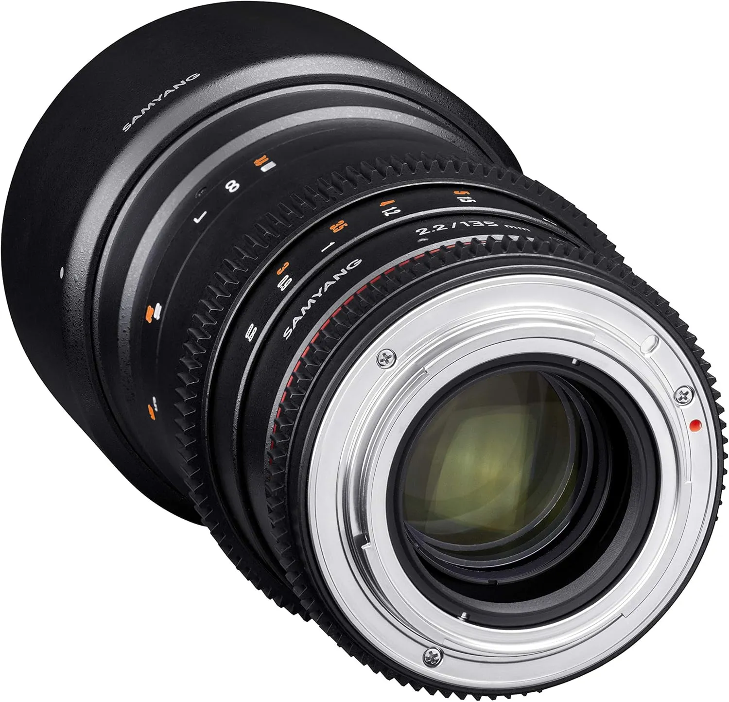 Samyang SYDS135M-N VDSLR II 135 mm f/2.2-22 Telephoto-Prime Lens for Nikon F Mount Digital SLR Cameras
