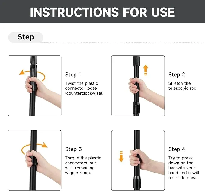 SANLIKE Tent Poles for Tarp, 98 in Tarp Poles Set of 2, Tent Poles Replacement, Telescoping Pole, Canopy Poles, Camping Poles for Rooftop Tents, Trekking Pole Tent for Rain Fly, Camper, Awning – Black
