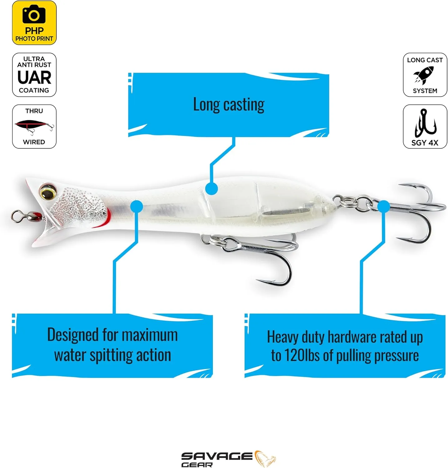 Savage Gear Panic Popper V2 Fishing Hard Bait