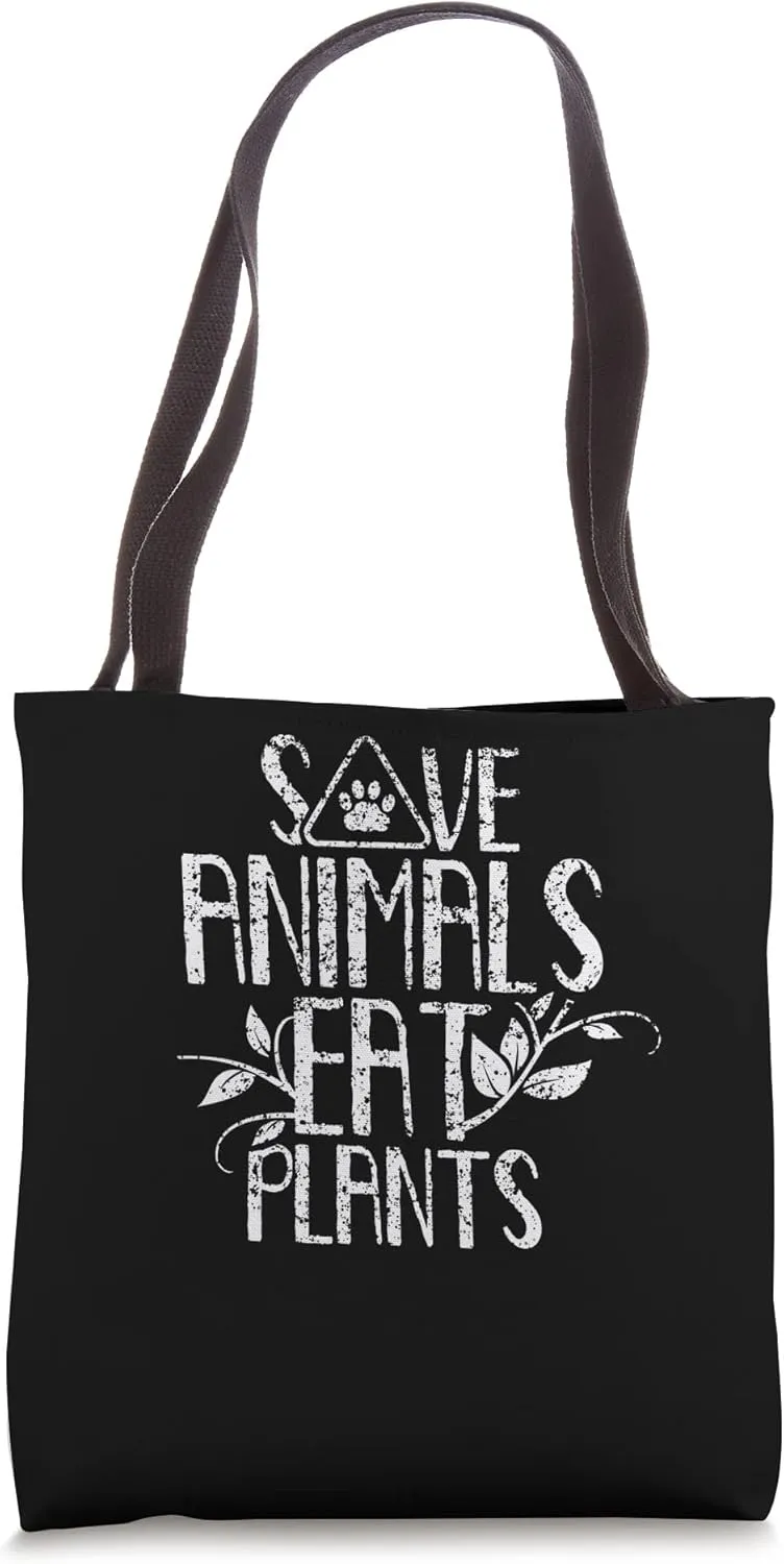 Save Animals Eat Plants Rescue Welfare Animal Tote Bag