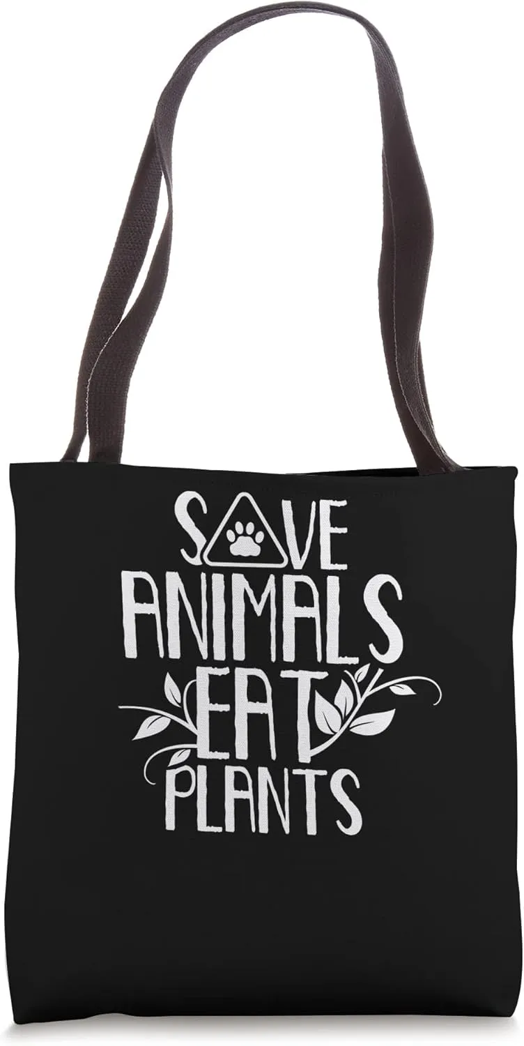 Save Animals Eat Plants Rescue Welfare Animal Tote Bag