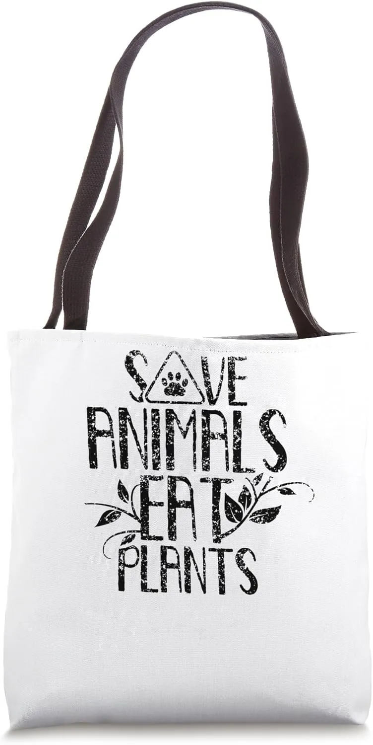 Save Animals Eat Plants Rescue Welfare Animal Tote Bag