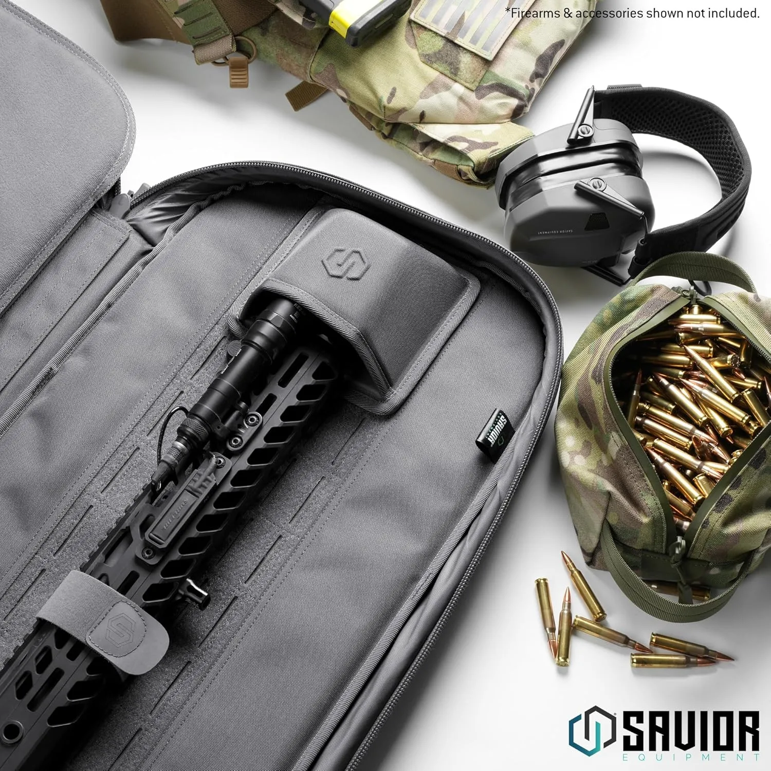 Savior Equipment Tactical Rifle Muzzle Cover Barrel Shield Protector, Semi-Hard Molded Muzzle Protection Cover w/Hook Backing, Range Gear Utility Storage Pocket