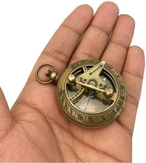 Sayra nauticals Brass Directional Magnetic Compass with Stainless Steel Compass Needle Navigational Instrument Outdoor Gear