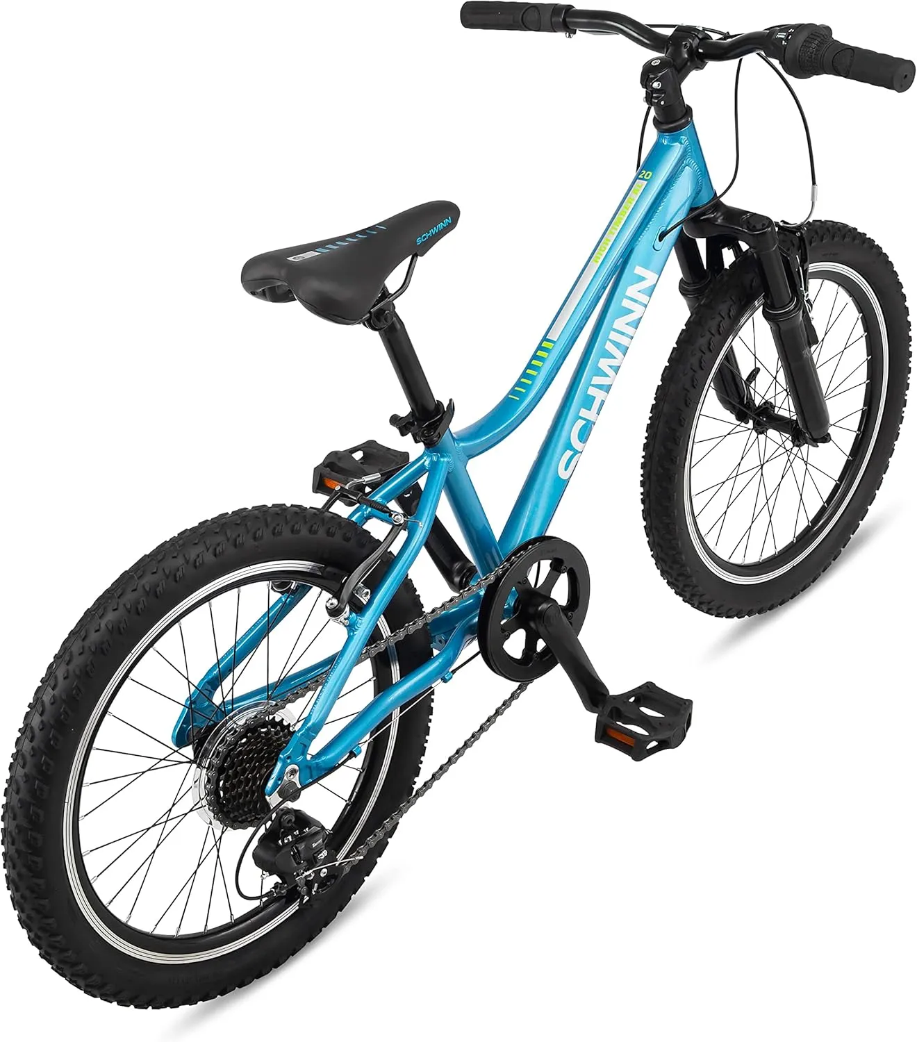 Schwinn High Timber Mountain Bike for Adult Youth Men Women Boys Girls, 24 to 29-Inch Wheels, 7 or 21-Speeds, Front Suspension, Aluminum and Steel Frame Options