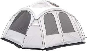Screened Camping Tent, 6/8 Person Weather Resistant Family Tent with Roomy Interior Includes Rainfly, Groundsheet, Snowskirt,TPU Window, Carry Bag, Easy Setup Glamping Tent 13.8ft x 13.8ft