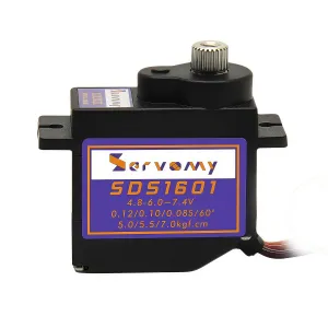 SDS1601, Upgrade for SG90 MG90S, High Torque Coreless Digital Micro Servo, 7.5Kgf.cm 0.07s 8.4V, Metal Gear & Arm 9G Size Mini Servo, for RC Models, Robot, Boat (Blank, 25T, 180°)