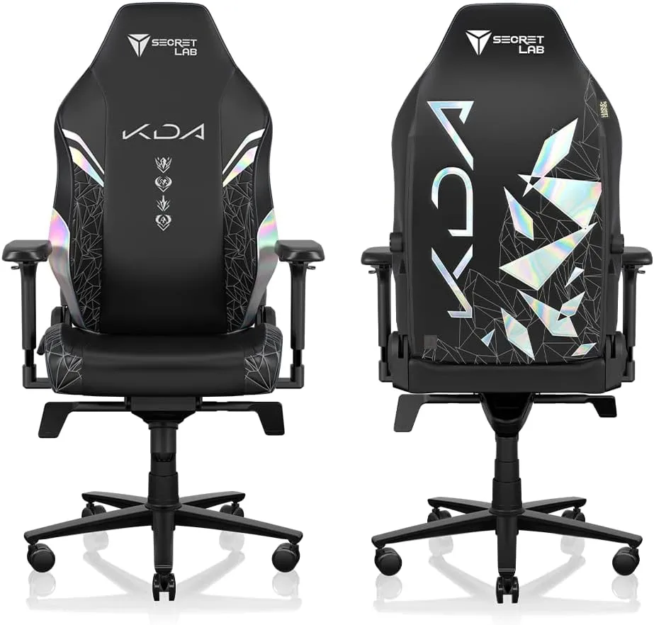 Secretlab Titan Evo K/DA All Out Gaming Chair - Reclining - Ergonomic & Comfortable Computer Chair with 4D Armrests - Magnetic Head Pillow & Lumbar Support - Small - Black - Leatherette