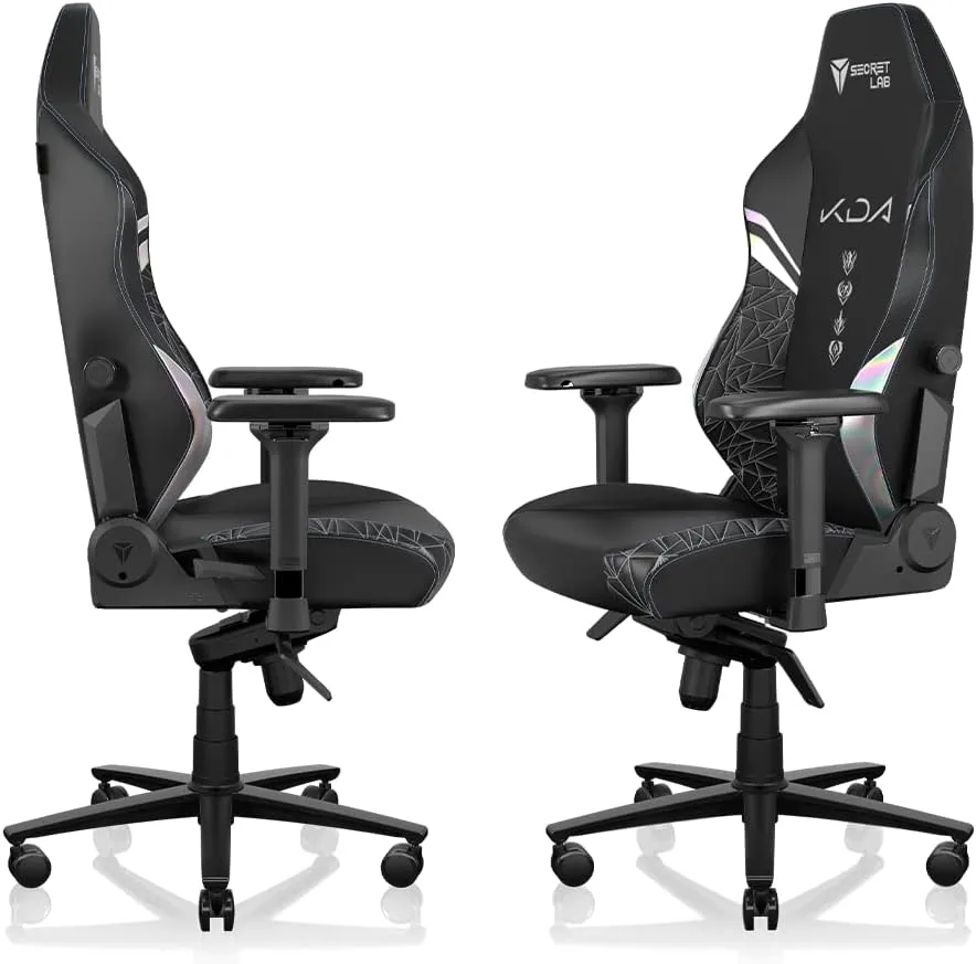 Secretlab Titan Evo K/DA All Out Gaming Chair - Reclining - Ergonomic & Comfortable Computer Chair with 4D Armrests - Magnetic Head Pillow & Lumbar Support - Small - Black - Leatherette