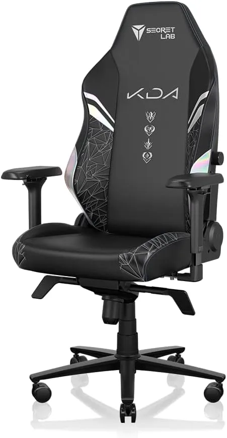 Secretlab Titan Evo K/DA All Out Gaming Chair - Reclining - Ergonomic & Comfortable Computer Chair with 4D Armrests - Magnetic Head Pillow & Lumbar Support - Small - Black - Leatherette