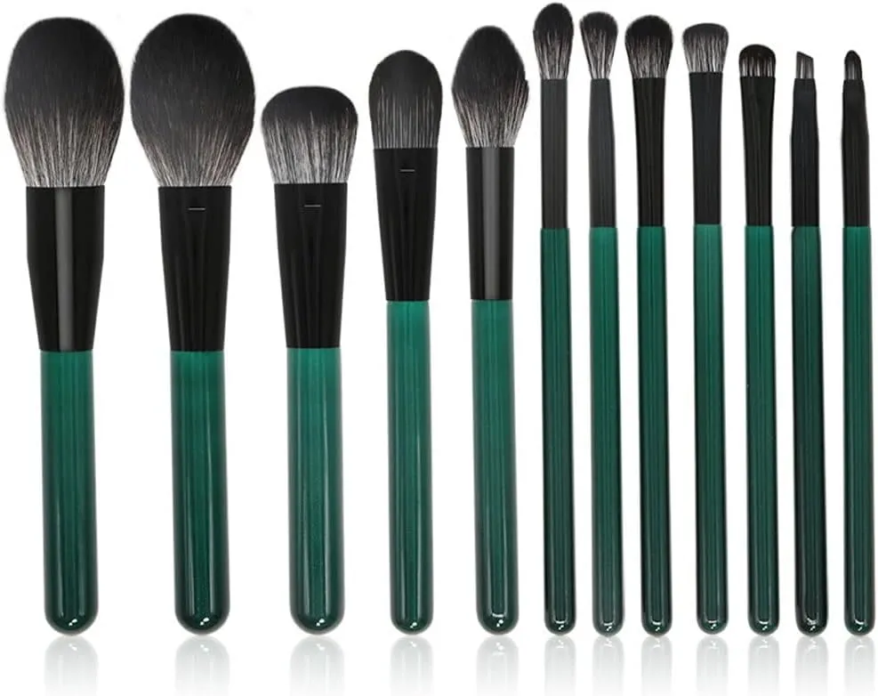 Set of 12 Eyeshadow Brushes Eye Makeup Brushes Smudging Nose Shadow Lip Beauty Tools