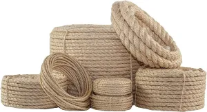 SGT KNOTS Twisted Sisal Rope Muti Purpose Durable - Sisal Twine Natural Rope and Thick Twine for Crafts, DIY, Gardening, Decor, Indoor, Outdoor Use - Sisal Rope in Multiple Lengths