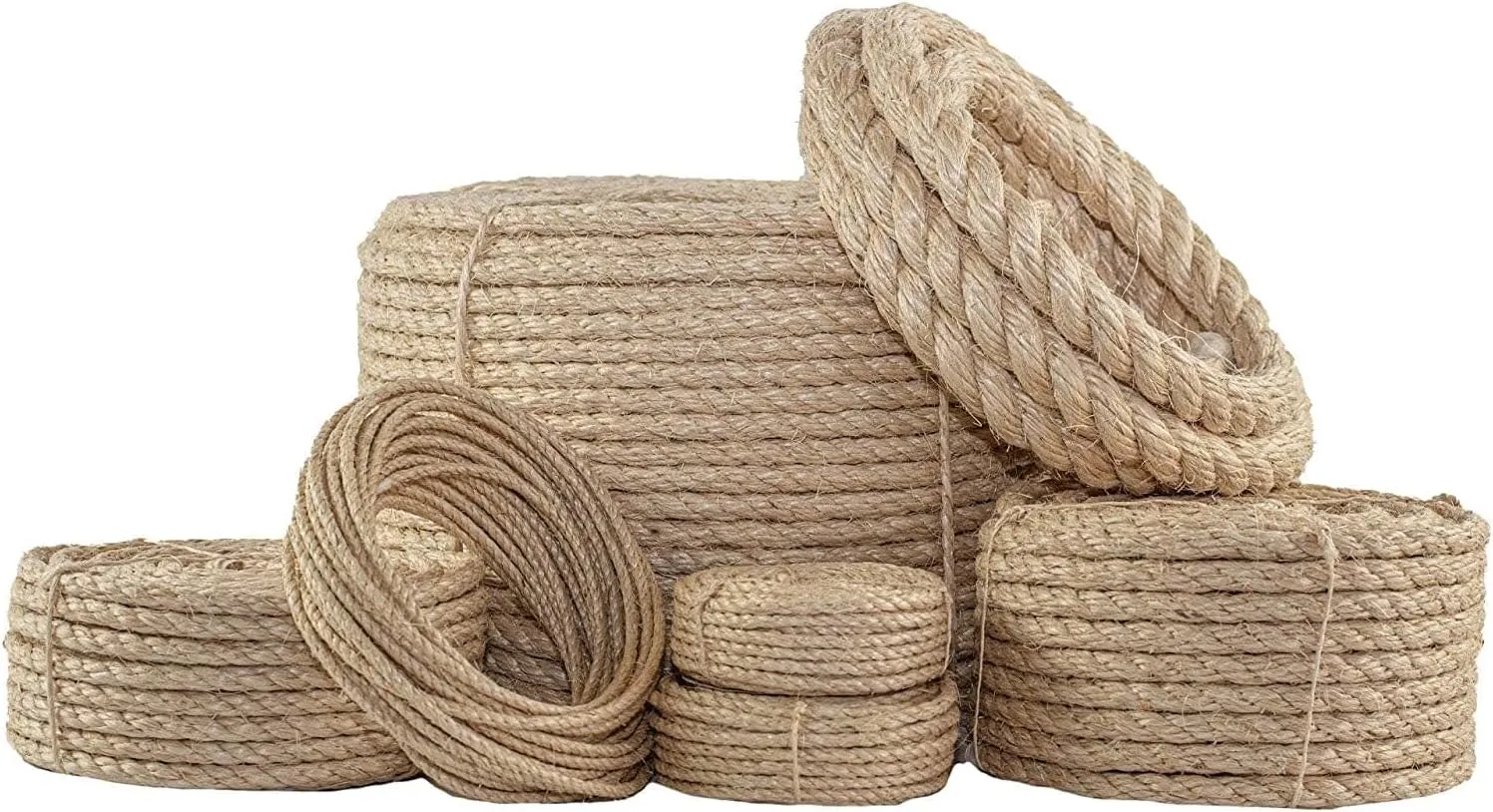 SGT KNOTS Twisted Sisal Rope Muti Purpose Durable - Sisal Twine Natural Rope and Thick Twine for Crafts, DIY, Gardening, Decor, Indoor, Outdoor Use - Sisal Rope in Multiple Lengths