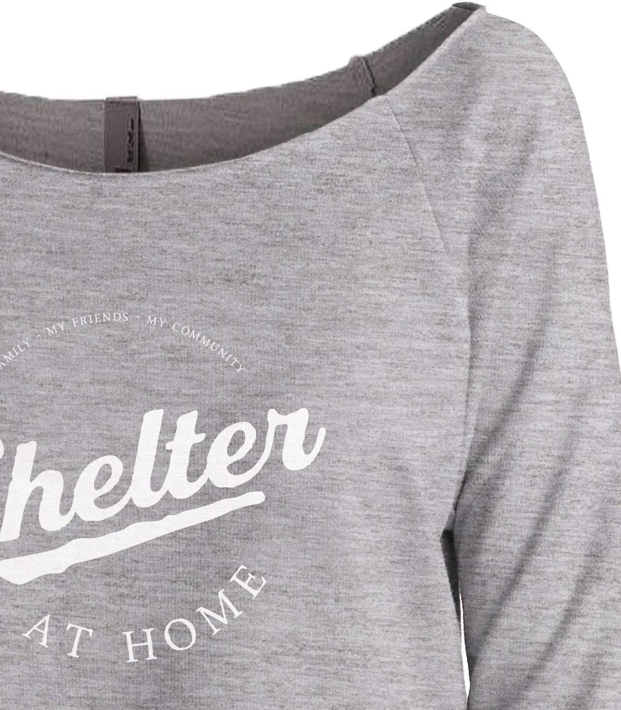 Shelter at Home Women's Fashion Slouchy 3/4 Sleeves Raglan Lightweight Sweatshirt