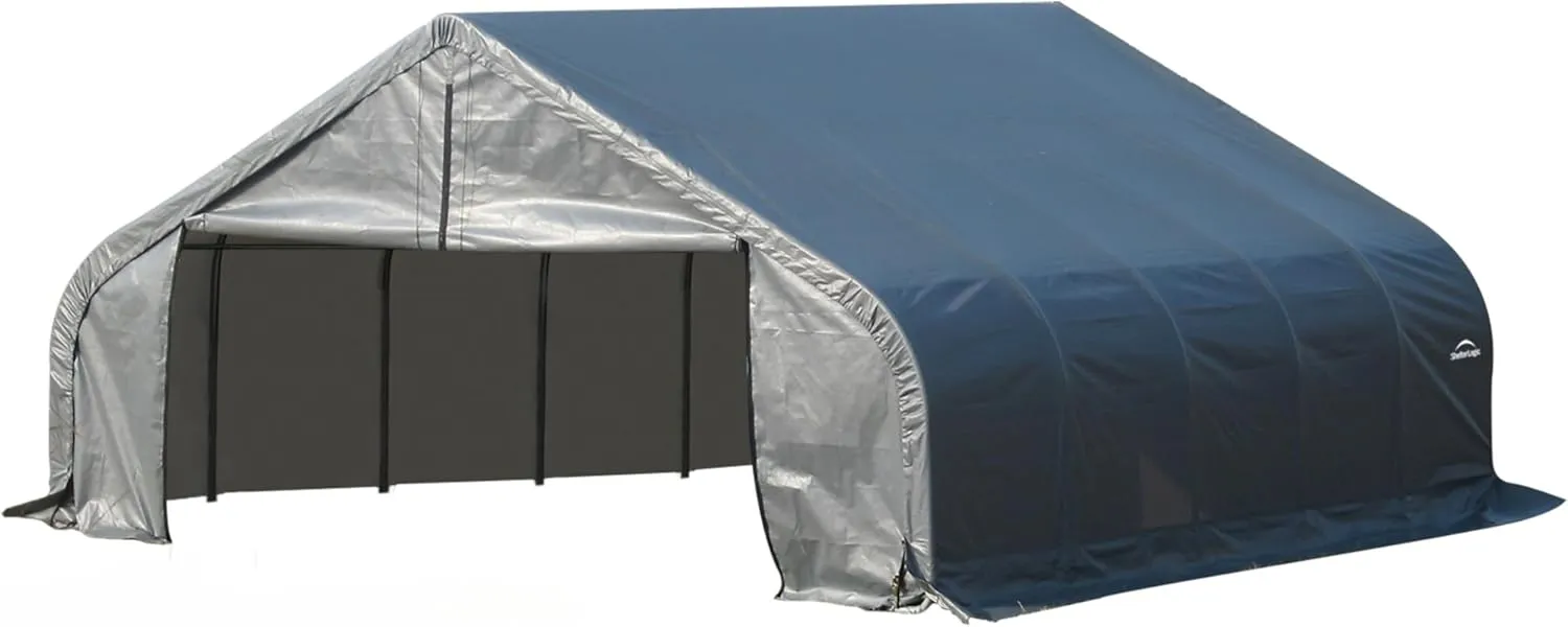 ShelterLogic 82143 Grey 22'x24'x12' Peak Style Shelter
