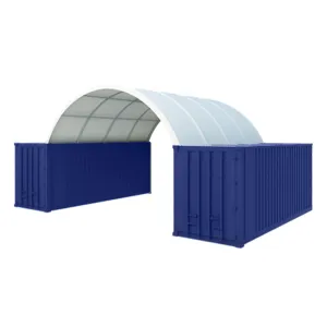 Shipping Container Canopy Shelter, Stable & Durable Cover Storage Container Roof (11oz PE, 20'x20')
