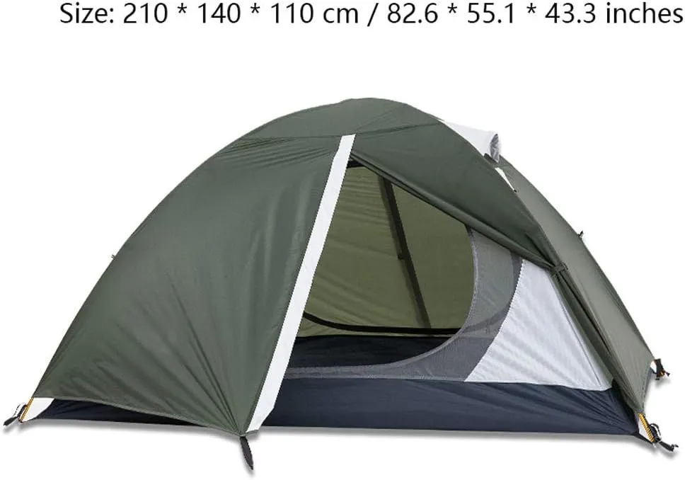 SHQ Tent Outdoor Double Camping Tent Double Layer Beach Tent Outdoor Travel Windproof Waterproof Awning Tent Ultralight Folding Yurt (Color : Blue)