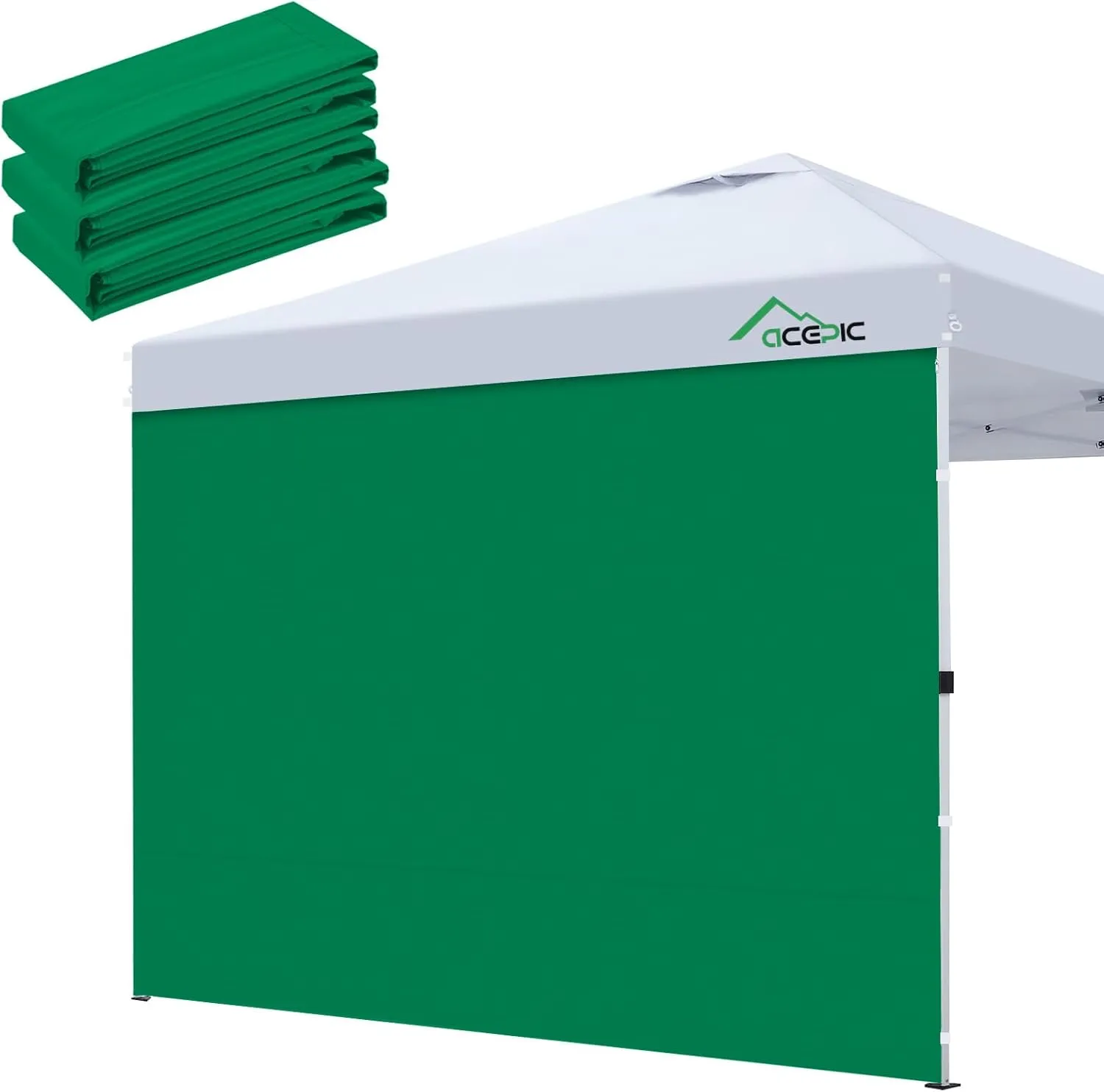 Sidewalls for 10x10 Pop Up Canopy, 210D Polyester Waterproof Canopy Sidewalls with UV Protection, Sunwall Only (Green, 10X10 3PCS)